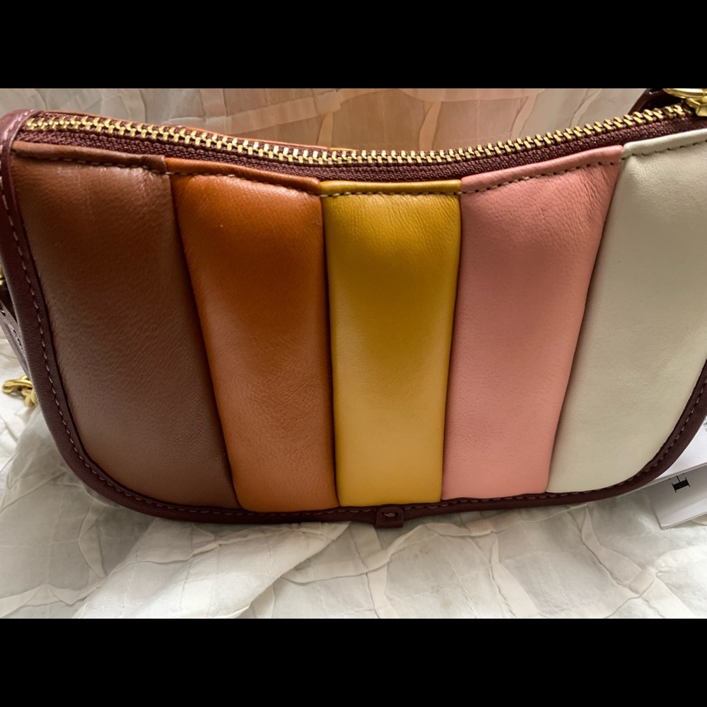 Coach Originals Swinger Quilties Leather Handbag, Wine Multi - NWT